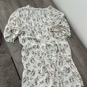 Rose & Olive Cream Floral Blouse